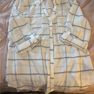 White and Black Checkered Women’s Shirt